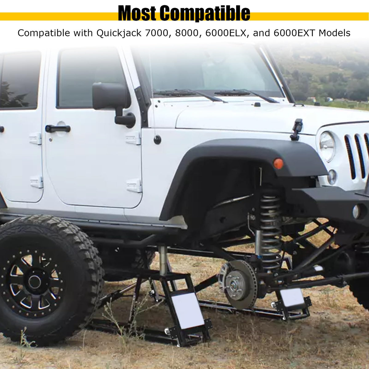 Transferable Caster Kit Compatible with Quickjack 7000TL/TLX, 6000ELX/EXT, 360° Swivel, Easy Mobility