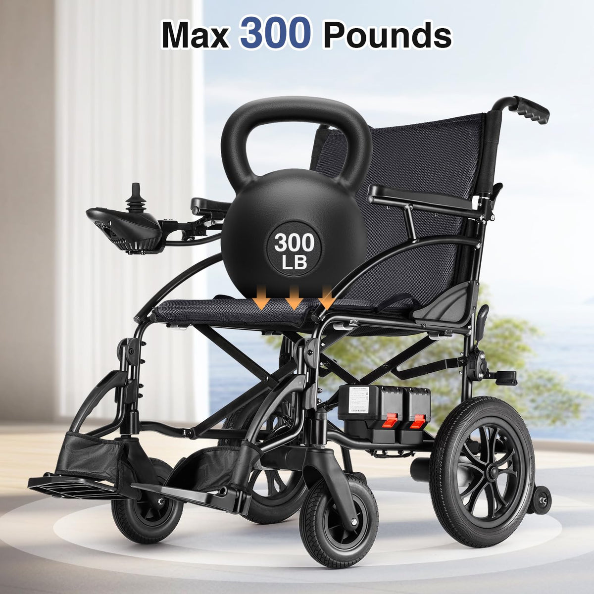 Zurcheel SLF30 Electric Wheelchair, Foldable Durable Motorized Wheelchairs for Adults with 19 Inch Seat and Supports Up to 300 lbs Airline Approved(36 Lbs, Grey)