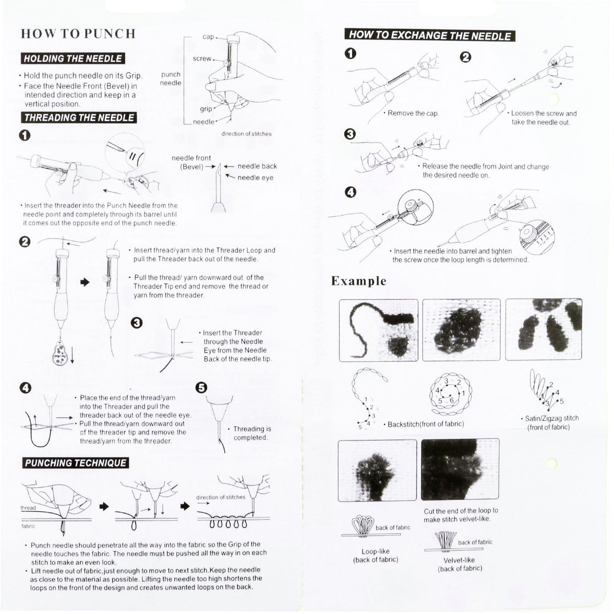 Islmlisa Magic Embroidery Pen Set - Punch Needles for Embroidery Threaders DIY Sewing