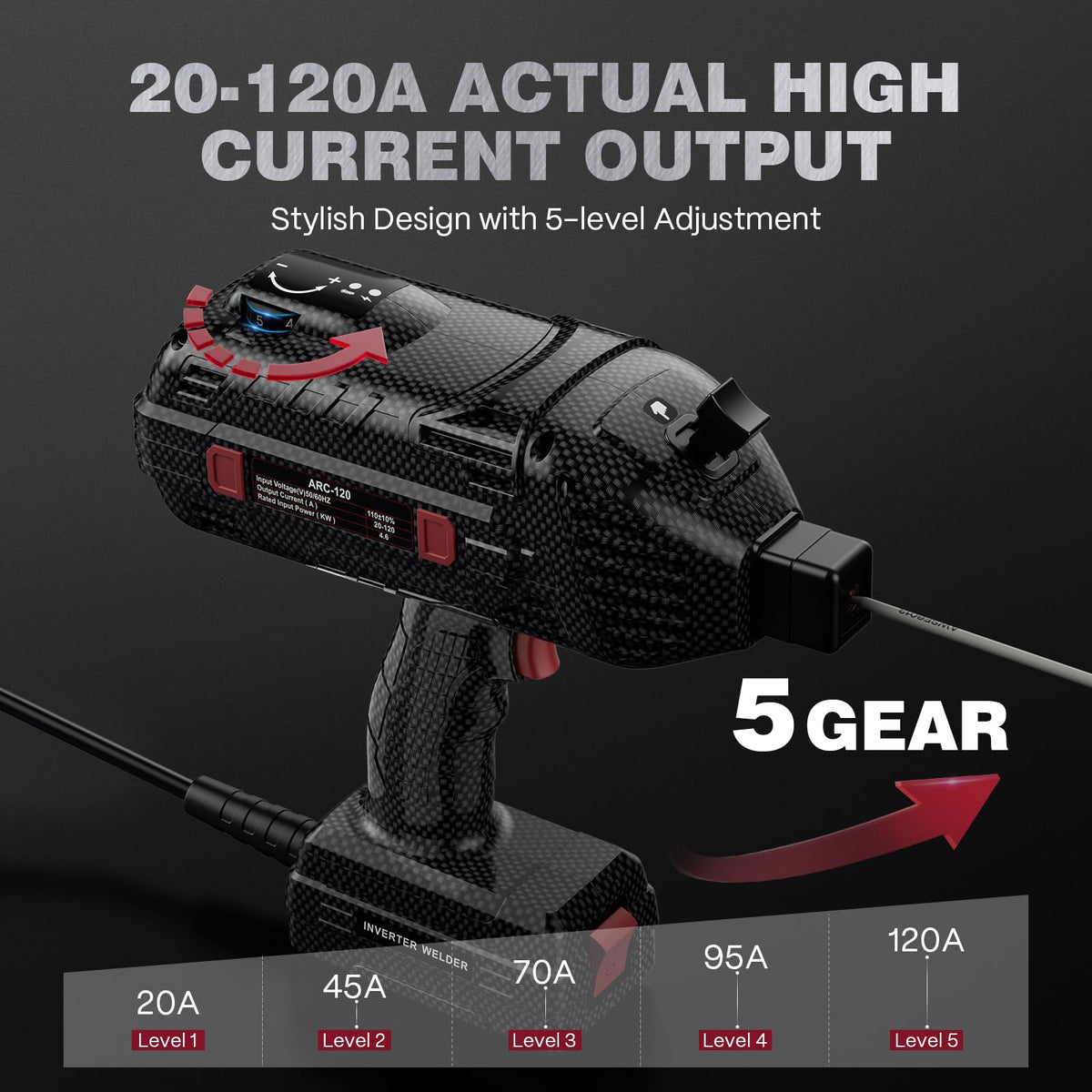 ARCCAPTAIN 120A Handheld Welder with E6013 Welding Rod 3/32" 5LB