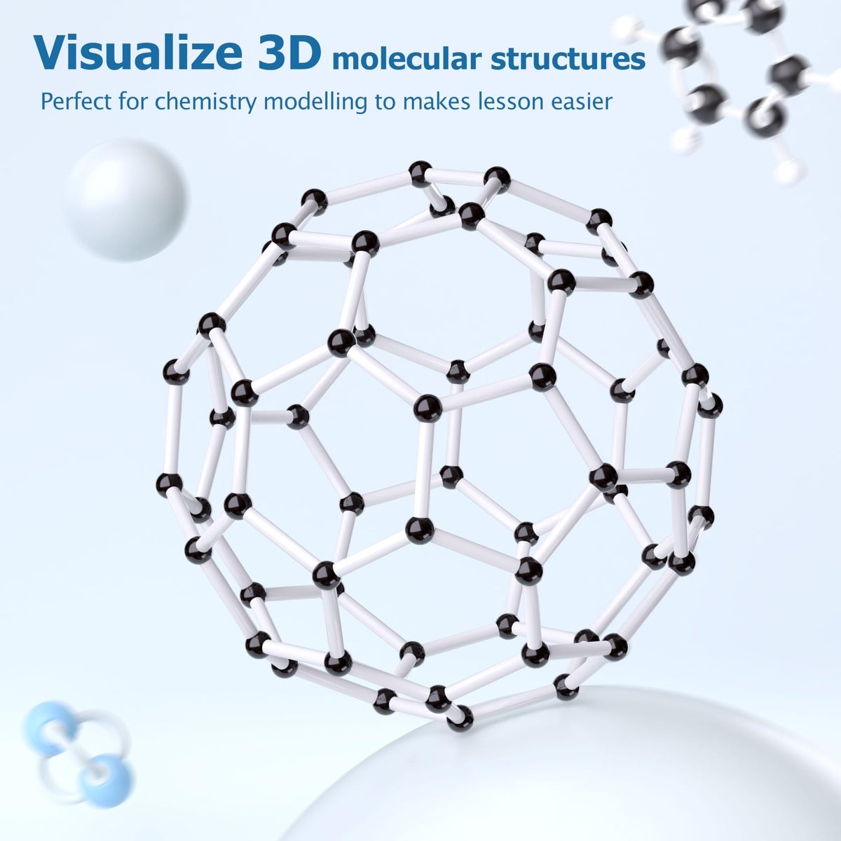 YCHOULEK Molecular Model Kit, 444 Pcs Organic Molecular Chemistry Set, Atom Element Model Kit for Lessons in Chemistry, Molecular Structures Building kit, Ochem Science Gift for Teachers and Students