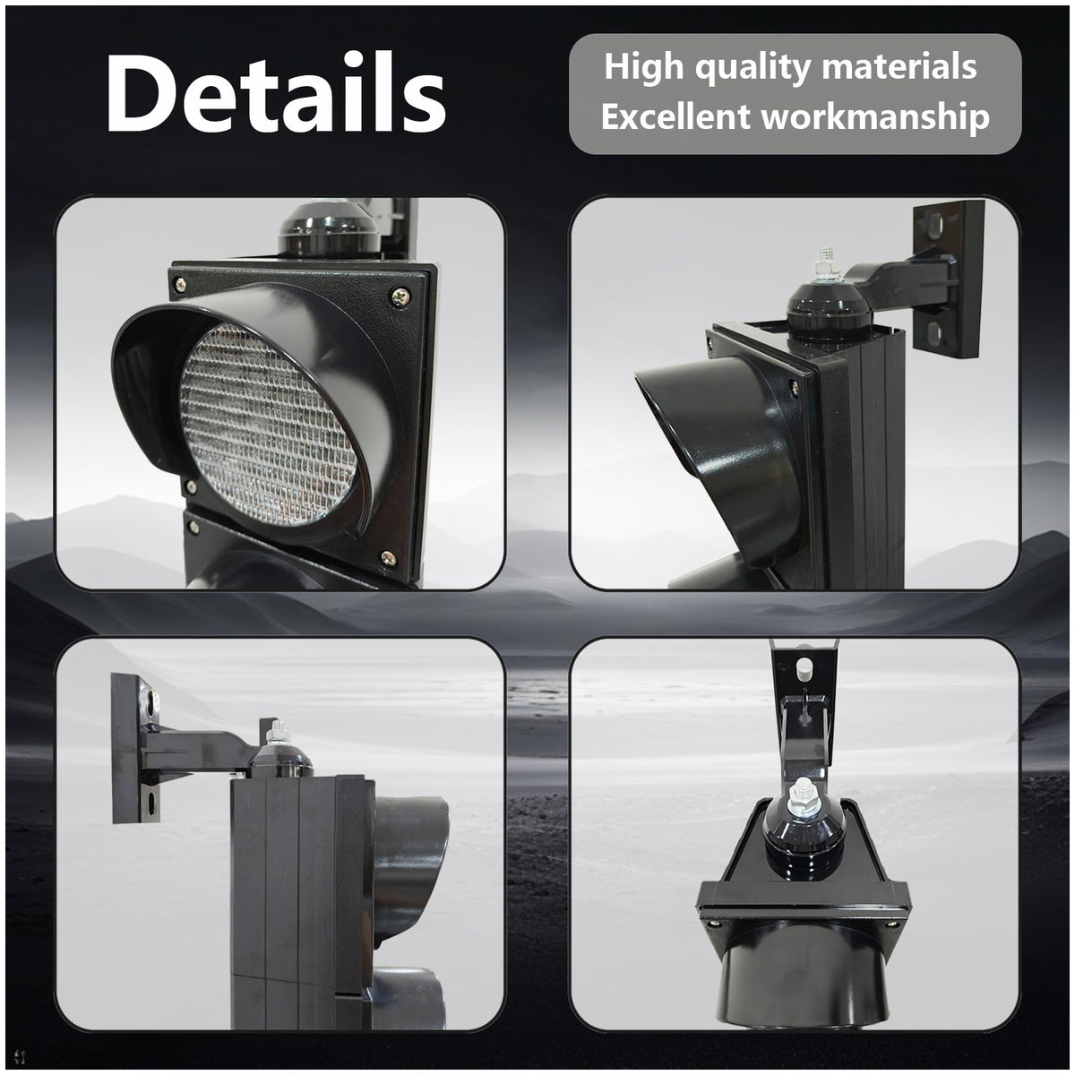 GAJTTR 100-2 4inch 100mm Traffic Stop/Go Light/Button Control/AC 85-265V Lamp LED, PC Casing Water Resistant IP65