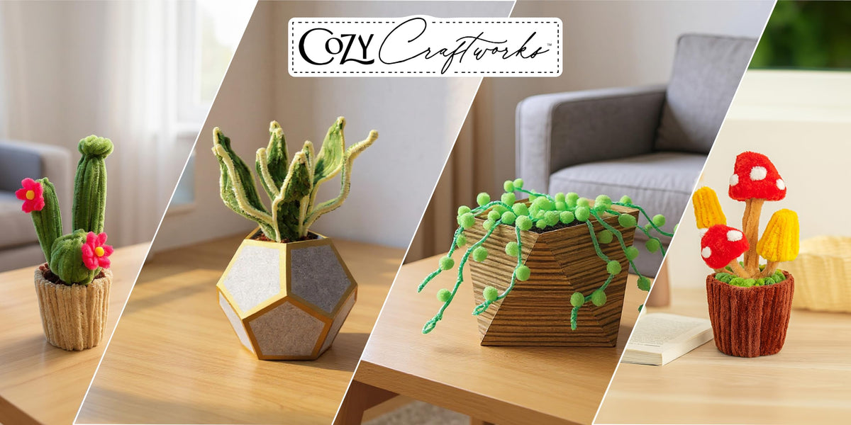 WeVeel Cozy Craftworks Chenille Stem Craft Kit (Plants)