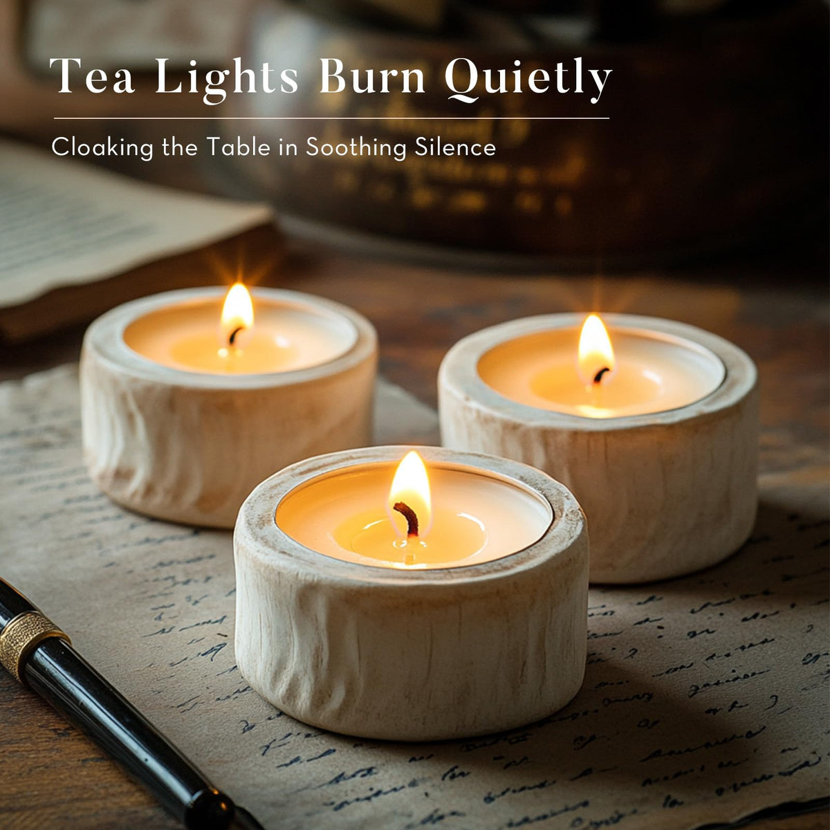 Ashlux Unscented Palm Tea Lights Candles 100 Pack Bulk, 6 Hours Long Burning White Tea Lights,Non-Paraffin, Smokeless, Mini Tealight Candles for Wedding, Christmas Lights, Party, Power Outages