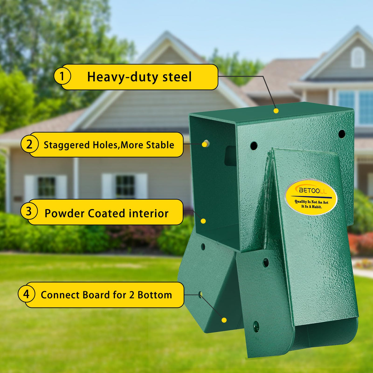BETOOLL Swing Sets Brackets - 2 A-Frame Swing Set Brackets and 2 Swing Hangers and 2 Glider Swing Brackets with All Mounting Heavy Duty Hardware Included for Porch, Yard, Playground - Green