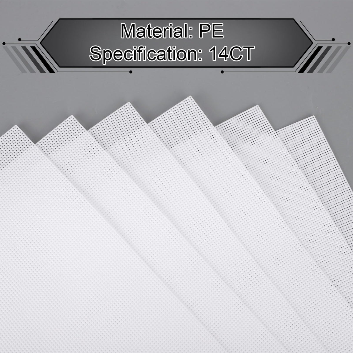 12pcs Plastic Mesh Canvas Sheets, 14 CT Multiple Shapes Plastic Mesh Screen Craft Canvas Sheets for Cross Stitch Embroidery Aida Cloth Needlepoint DIY Crochet Projects