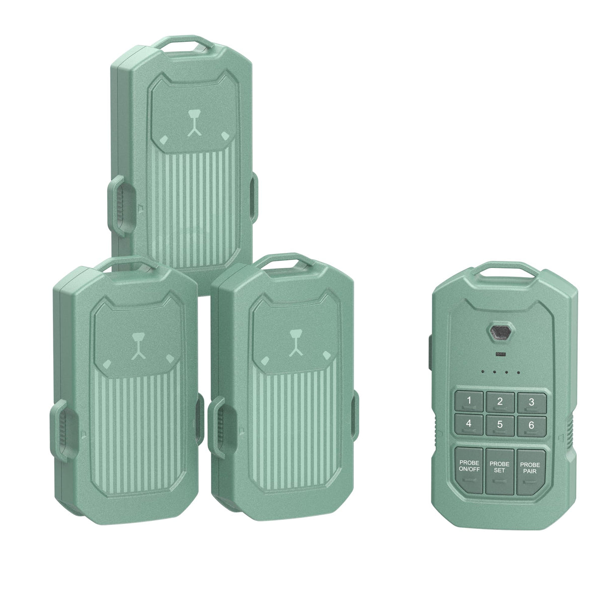 Portable Radar Perimeter Security Alarm System, Green (1 Receiver + 3 Detectors)
