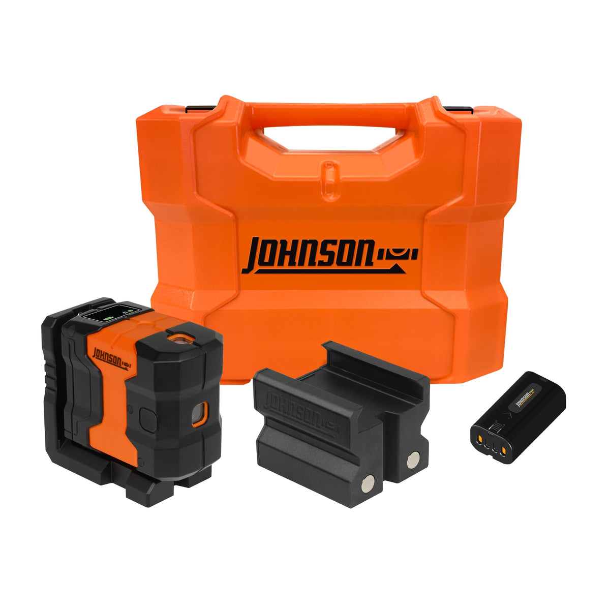 Johnson Level & Tool JDT300-GN3D Laser Level, Self-Leveling Kit 3 Dot Laser with GreenBrite® Technology, Magnetic Base, Hard-shell Carry Case, Floor Mount