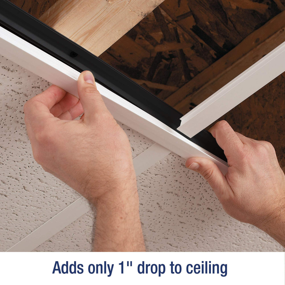 CeilingMAX 100 sq ft White Surface Mount Ceiling Grid Kit