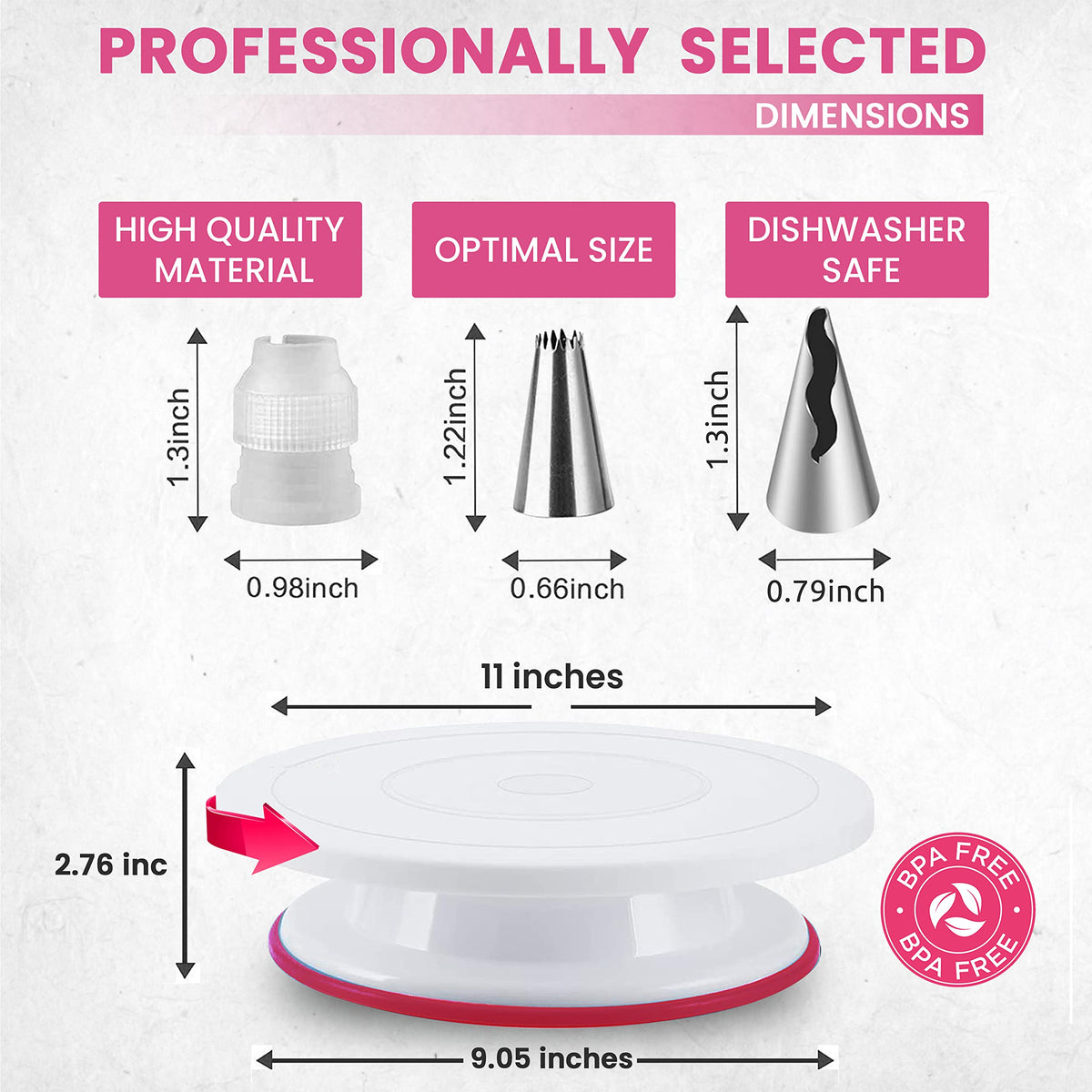 200PCs and 230PCs Cake Decorating Kit for Cake Cupcake and Cookies Decoration