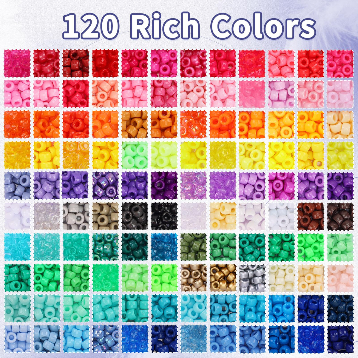 QUEFE Bracelet Making Kit 6 Boxes 120 Colors Pony Beads Kandi Beads Kit 4700pcs Kandi Starter Kit Rave Beads Friendship Bracelets with Letter Bead Pony Beads Kit for Beginners