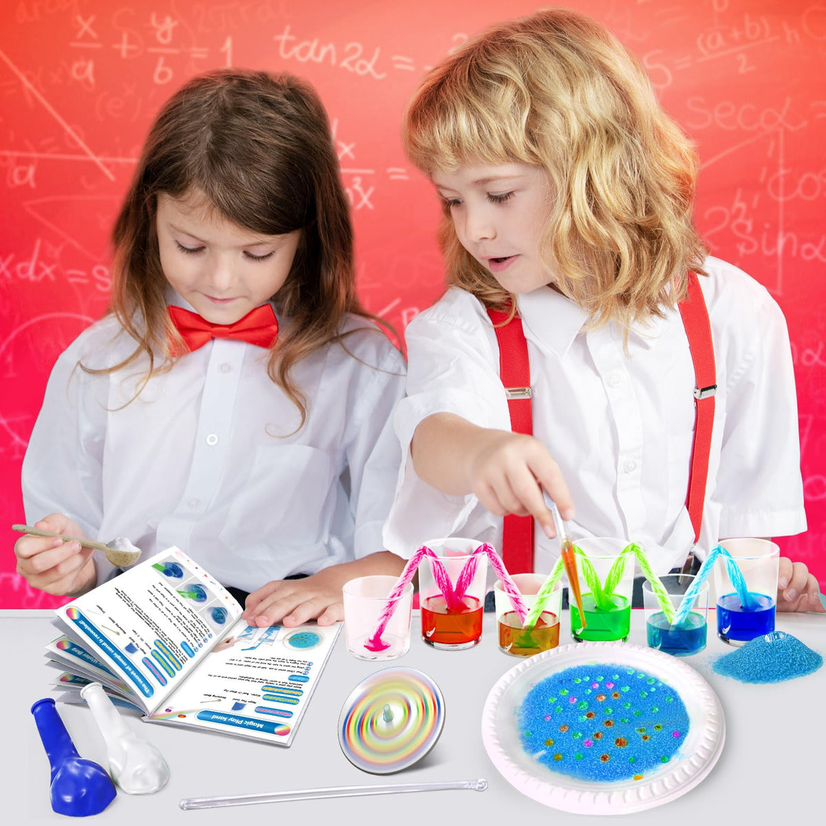 UNGLINGA 40+ Experiments Science Kit for Kids - Chemistry Set, Educational Toy Gift Idea for Boys and Girls Birthday Christmas S.T.E.M Scientist Learing Toy