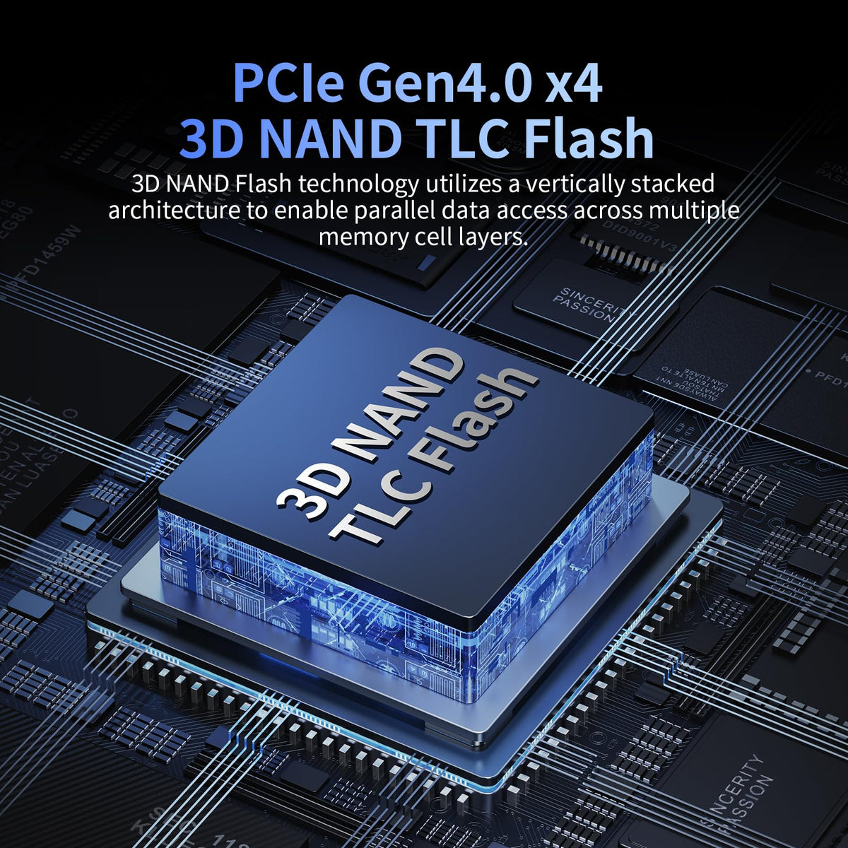 Ediloca 1TB SSD NVMe M.2 2280 PCIe Gen4 x4 Internal Solid State Drive - Up to 5000MB/s, 1TB SSD PS5 Dynamic SLC Cache, PS5 Compatible for Gaming PC Laptop(EN705)