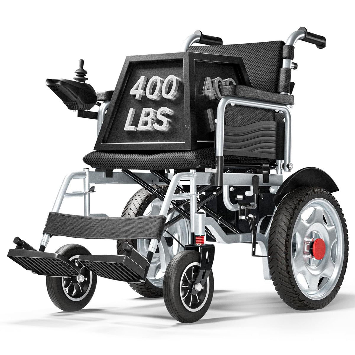 Electric Wheelchair, Electric Wheelchair for Adults, Foldable All Terrain Power Wheelchair, 15 Miles Long Travel Range, 500W Dual Motors, Lightweight Mobility Chair for Seniors - Indoor/Outdoor