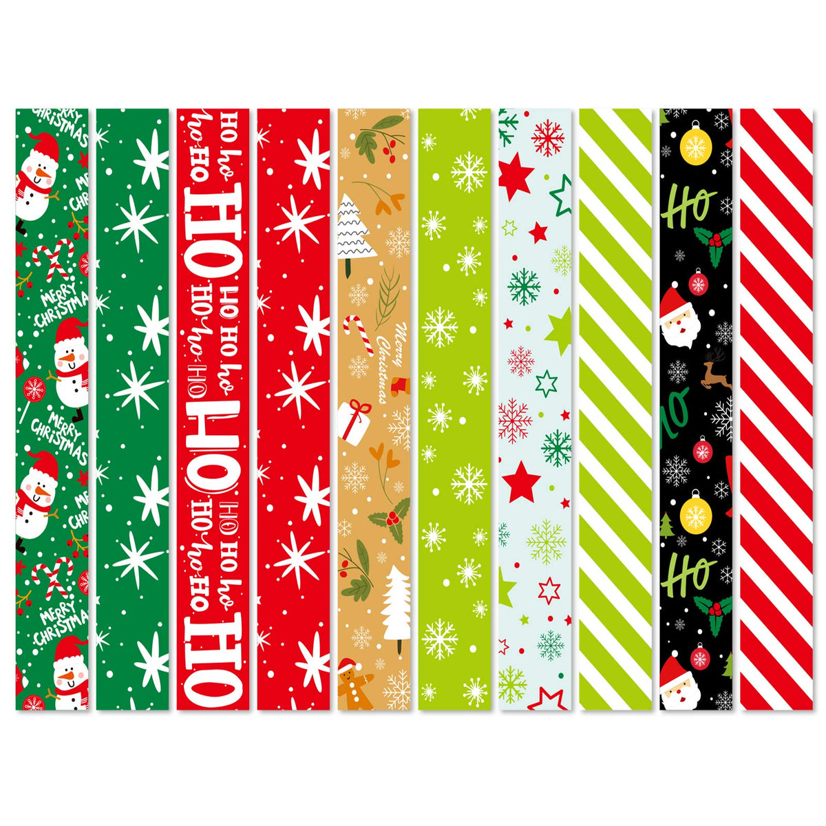 ASTARON 600pcs Christmas Paper Chains Festive Printed Creative Paper Decorations
