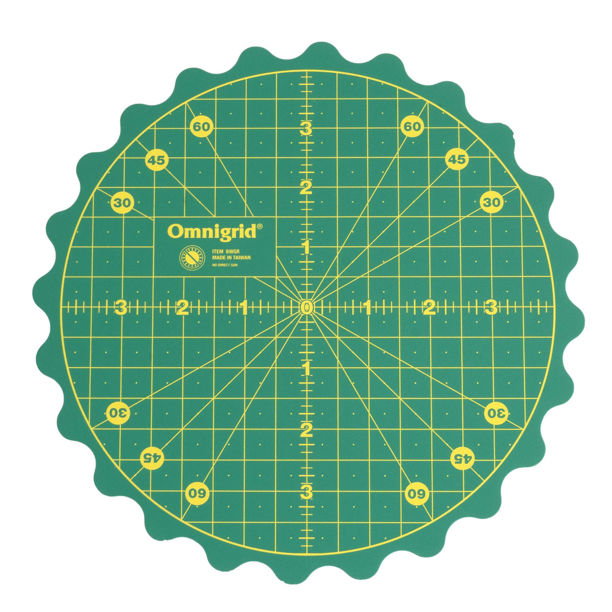 Omnigrid 360 Rotating Self-Healing Cutting Mat, 8 Inch Precision Fabric Cutting Mat with Durable Surface for Quilting, Sewing & Crafts