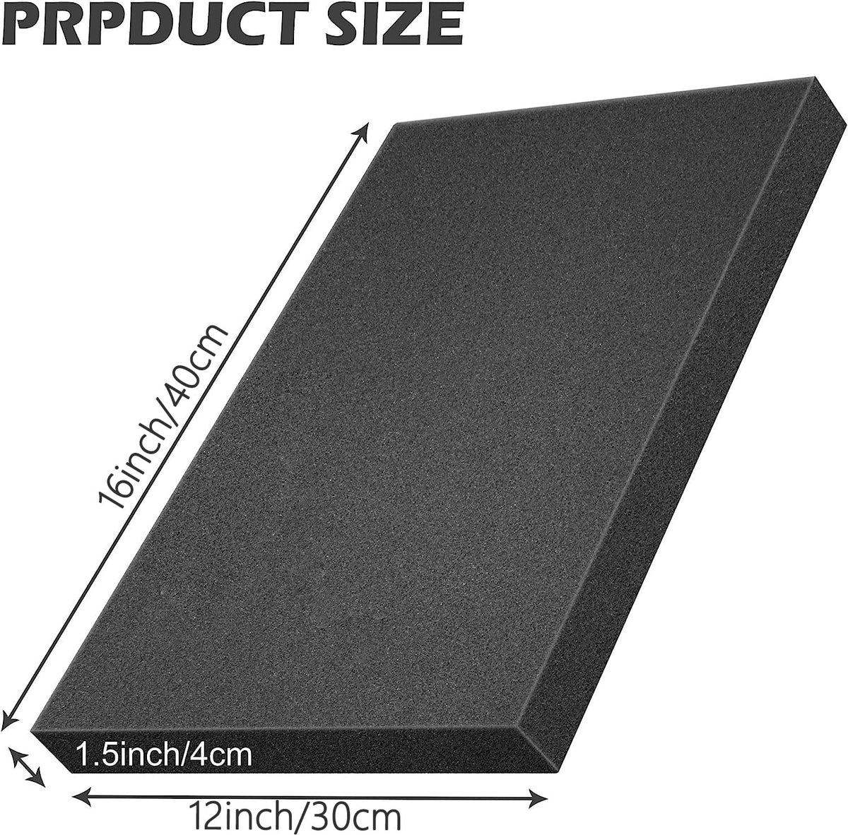 2 Pcs Black Polyurethane Foam Sheet- 16 x 12 x 1.5 Inch Cuttable Foam Inserts for Cases- Packing Foams Pads for Toolbox Camera Storage and Crafts