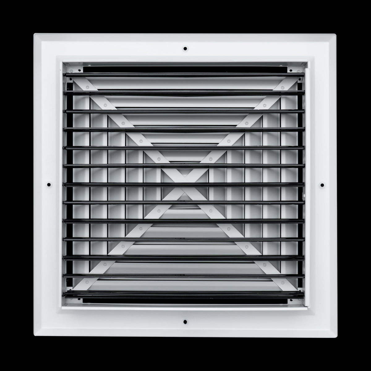 Fits 14x14 Duct Opening 4 Way Aluminum Square Ceiling Diffuser by Handua | Register Vent Cover Grille for Ceiling | Rust Proof | White | Outer Dimensions: 15.75" X 15.75"
