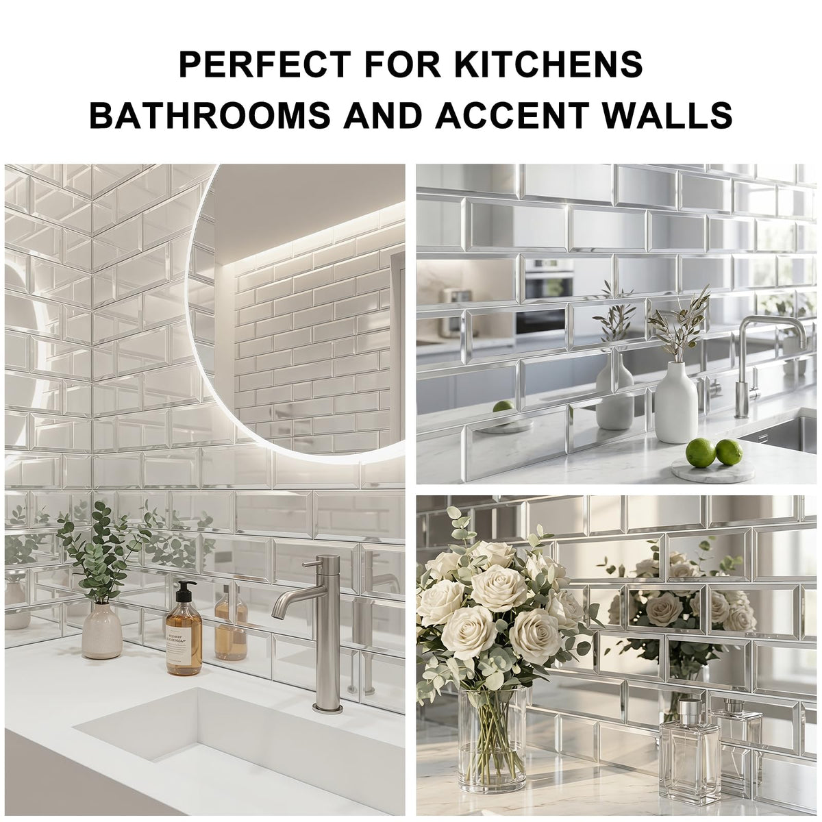 SODI MOSAIC Peel and Stick Mirror Tiles