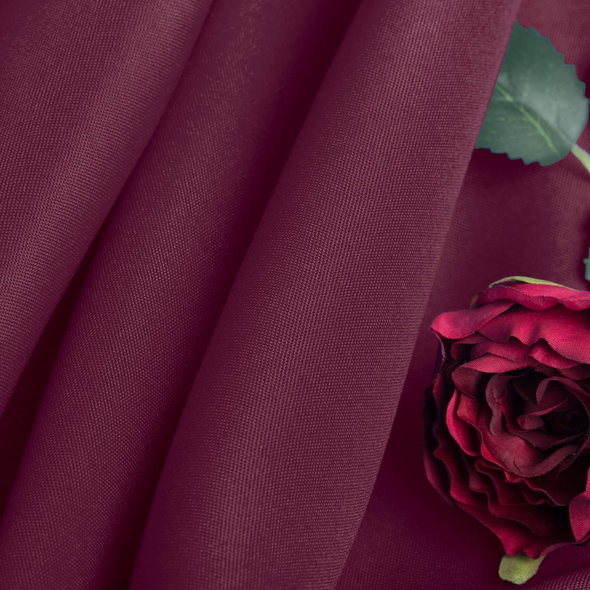 Ascoza 2pack 60x120 Inch Burgundy Rectangular Tablecloth 6 Feet Table Cloth in Polyester Fabric for Wedding/Banquet/Restaurant/Parties