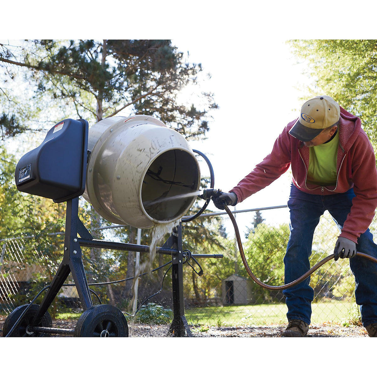 Klutch Electric Cement Mixer, 6.35 Cu. Ft. Drum