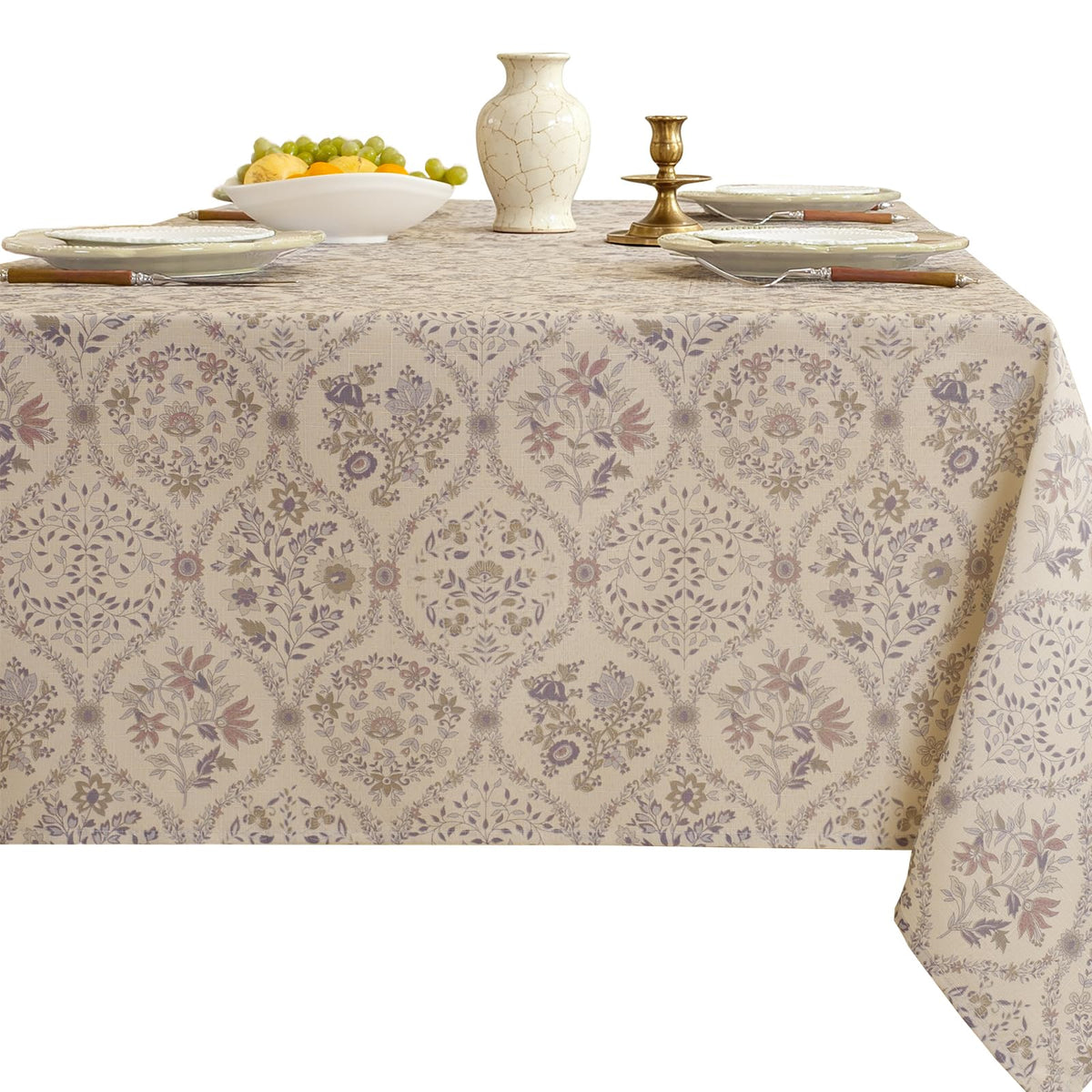 SASTYBALE Rectangle Tablecloth, Flax, 60"x84"