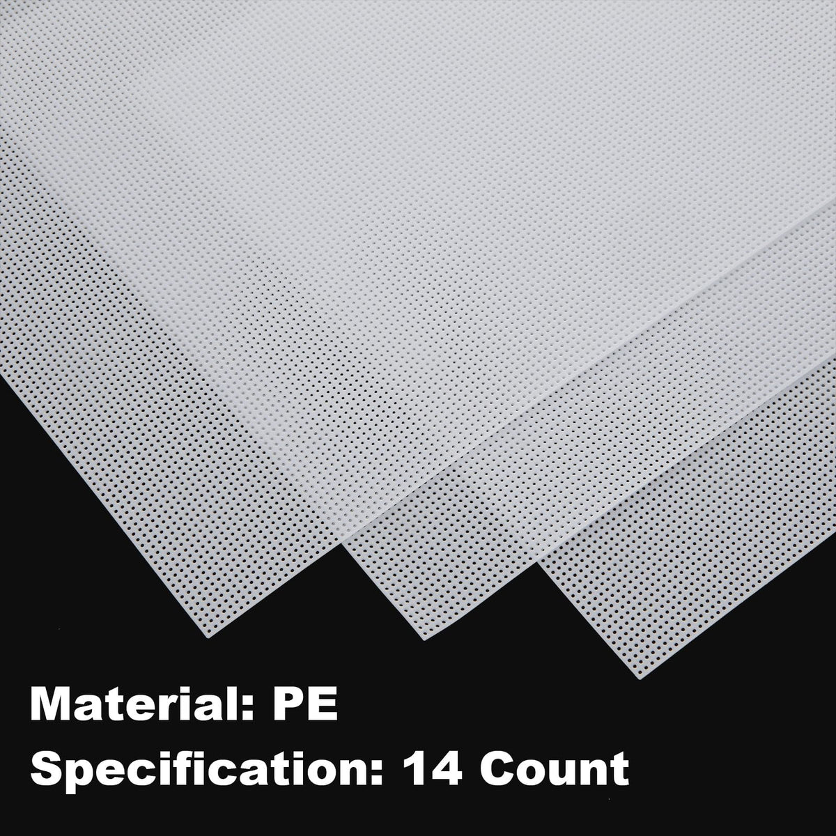 ABuff 12PCS 14 Count Plastic Mesh Canvas Sheets, 14 CT Perforated Plastic Stitching Canvas Cross Stitch PlasticMesh Canvass for Embroidery, Crafts DIY Crochet Projects, 8.2 X 11 Inch, White