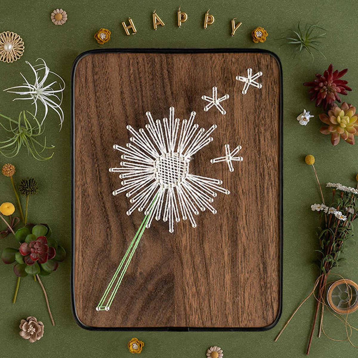 BAZIMA ALICE DIY String Art Kit for Beginner, Dandelion String Art,Unique Gift,Craft Kit for Holidays