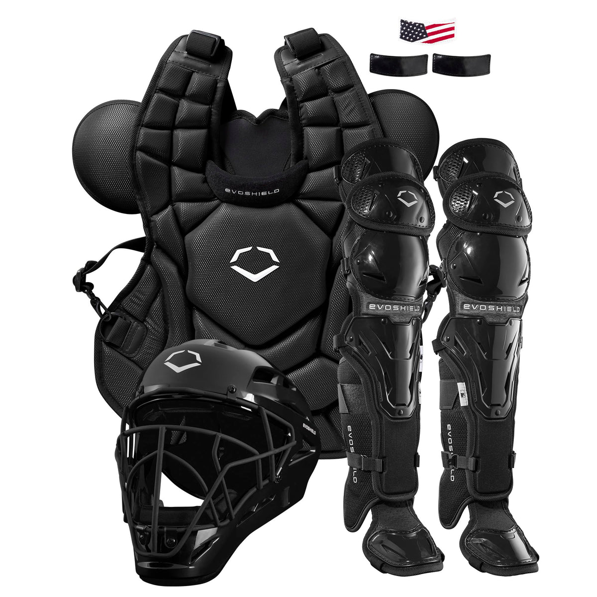 EvoShield G2S Baseball Catcher's Gear Kit - Black, Adult Size