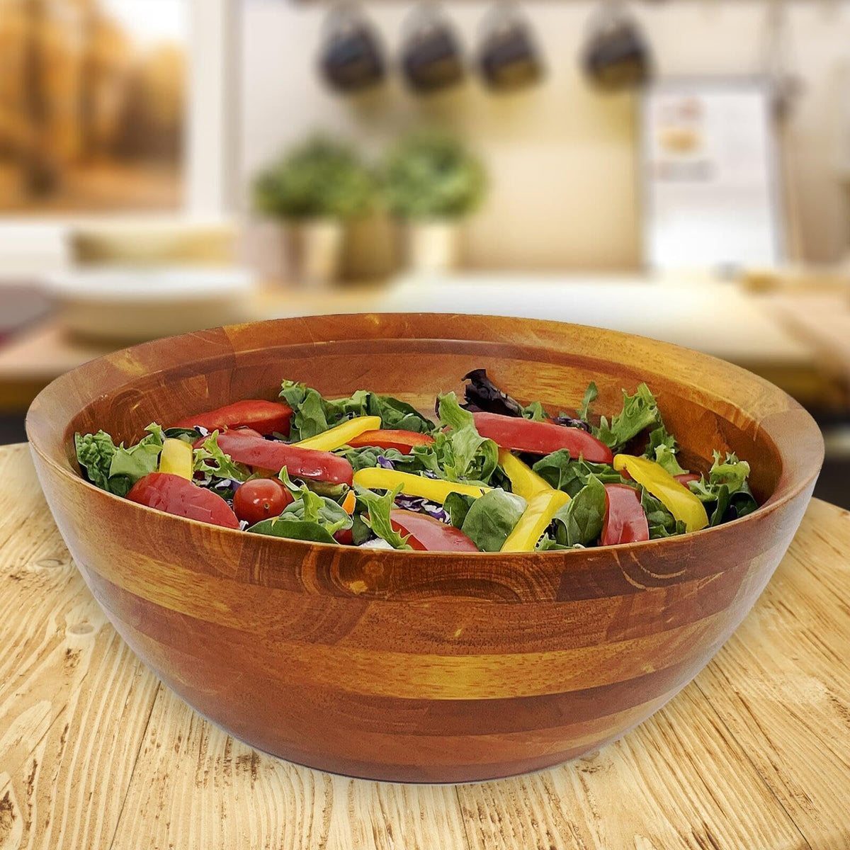 Frieling Rubberwood Conical Bowl, Large 5-Inch x 14-Inch Diameter