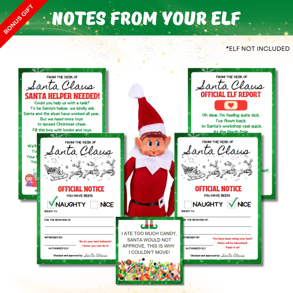 XOXO Parents Northpole Pro™ Elf Upgrade Kit for Adults – DIY Posable Elf Doll Kit – Includes Wire, Tools, Message Cards & Instructions