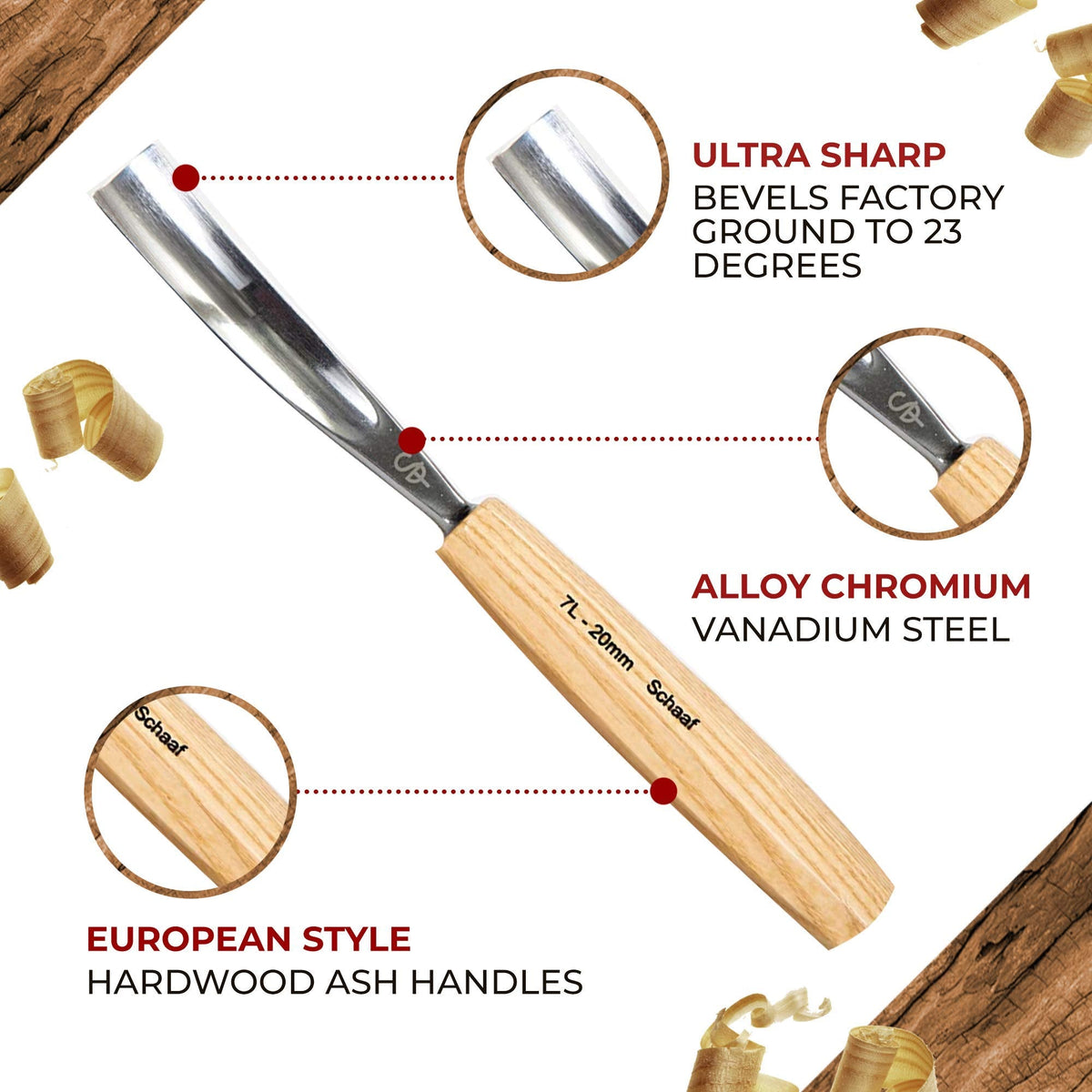 12pc Carving Set and 15oz Carving Mallet Starter Bundle