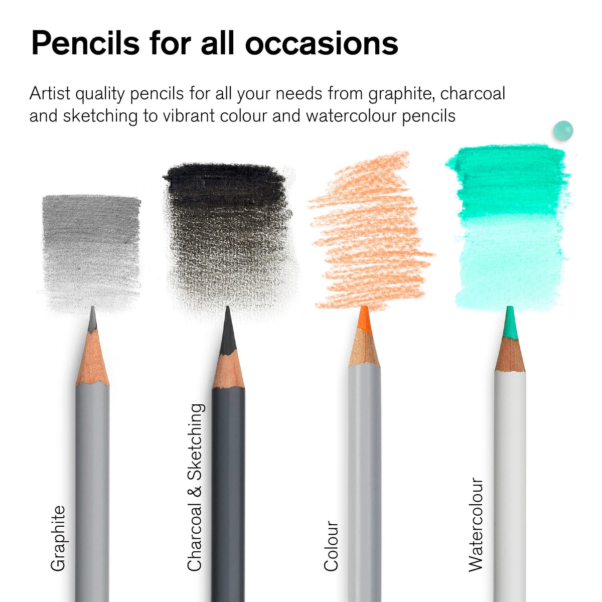 Winsor & Newton Studio Collection, 6 Count, Charcoal Pencils