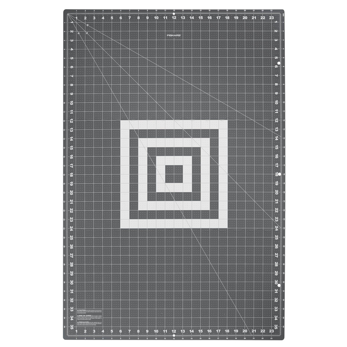 Fiskars 24" x 36" Folding Cutting Mat for Travel and Storage - Fabric and Sewing Craft Projects - Self-Healing Mat - Gray
