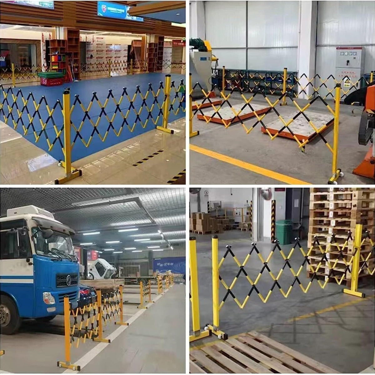 Barricade Telescopic Traffic Barrier Folding Security GateDurable Construction Fence for Crowd Control Protection(1.2x5m)