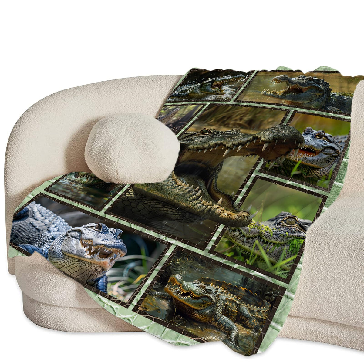 Baegopa Crocodile Blanket Alligator Throw Blanket 50"X40"