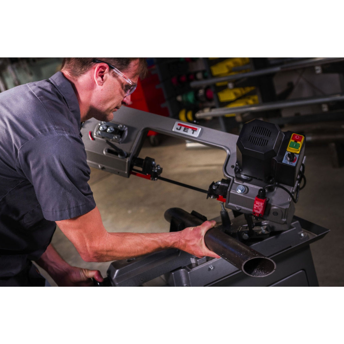 JET 5" x 6" Mitering Variable-Speed Horizontal Bandsaw, 1/2 HP, 115V 1Ph (HBS-56MVS)