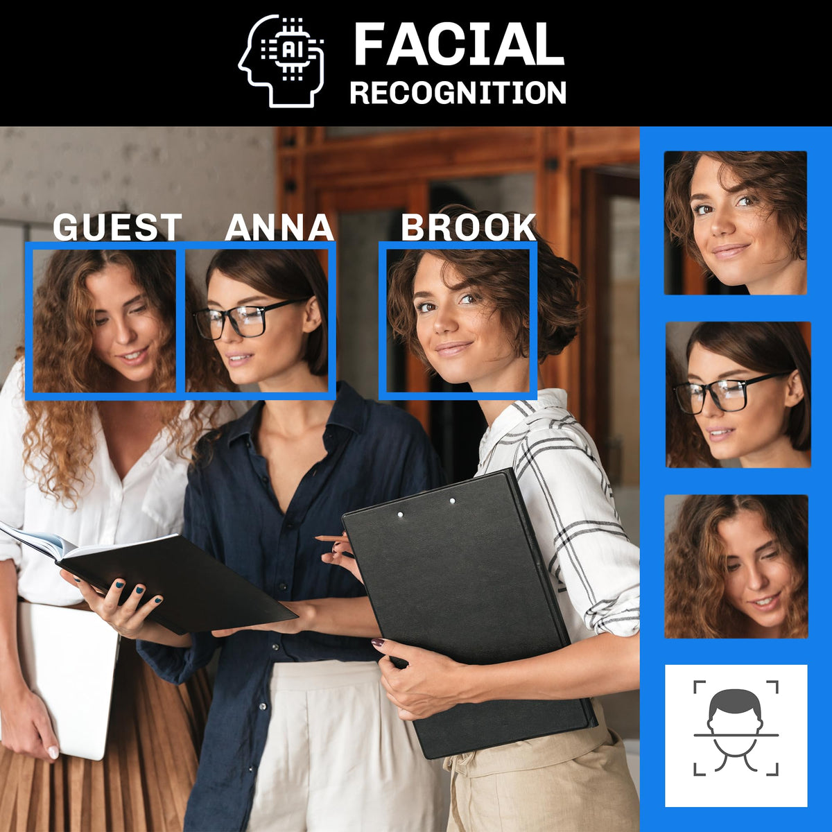 GW Security 8 Channel 12MP NVR UltraHD 4K Face Recognition NDAA & TAA Compliant Security Camera System with 8 x 8MP @25FPS Waterproof PoE Dome Cameras, 10 Smart AI Functions