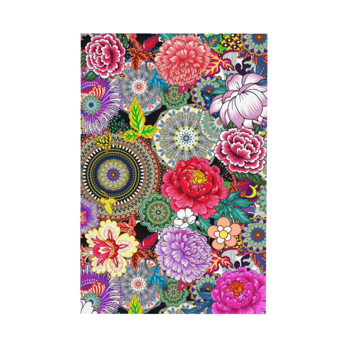 Mandala Flower Tablecloth Table Cover Washable Tabletop for Kitchen Dinning Decoration Rectangle 60x90inch