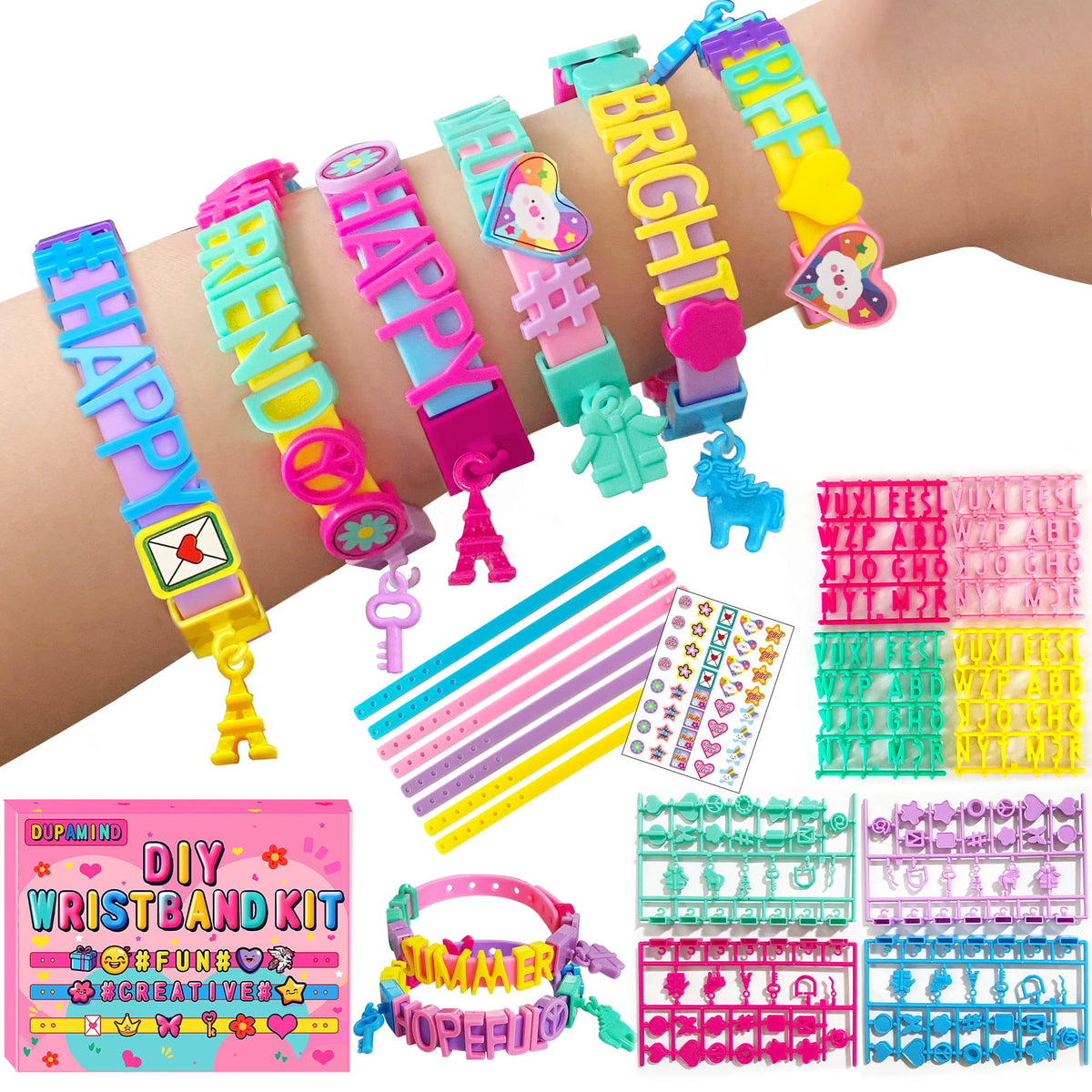 Dupamind Friendship Bracelet Making Kit for Girls, Birthday Gifts Art & Craft Kits for Kids, DIY Jewelry Making Kit, Girls Present for Ages 5-12, Toys for Age 5, 6, 7, 8, 9, 10, 11, 12 Years Old