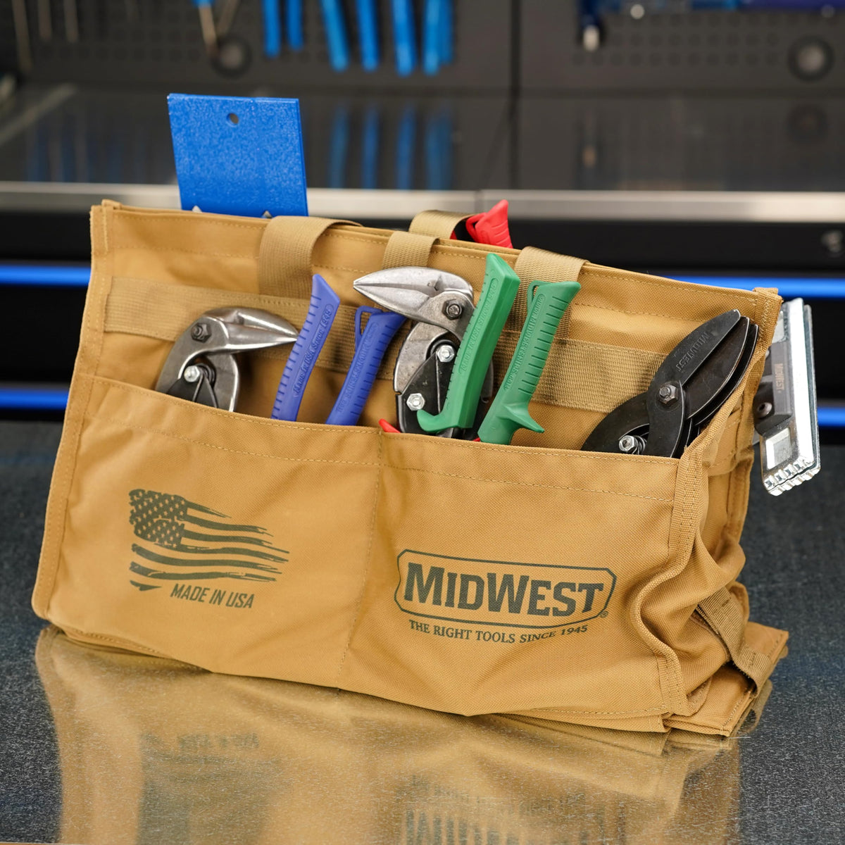 Midwest HVAC Preferred Tool Kit - 5 Piece Set Includes Aviation Snips & More, Made in the USA - MWT-HVACKIT01