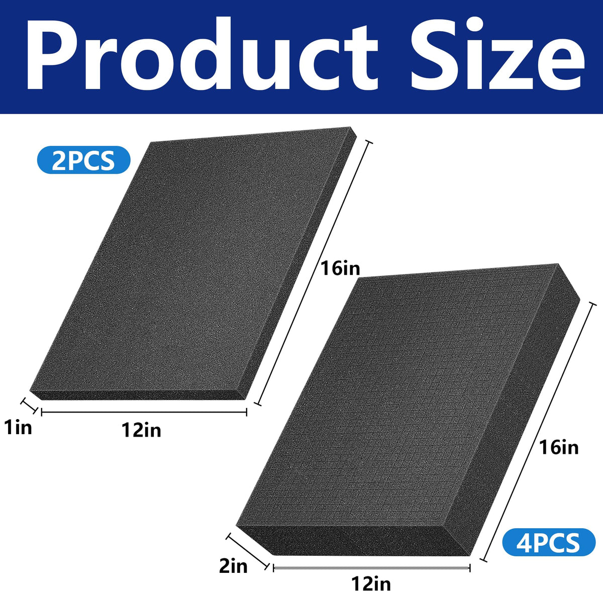DECOHS 6 Pcs Pick Apart Foam Insert- 2 Sizes Pick and Pluck Foam- Pluck Pre Cube Sheet Foam with Bottom Use for Toolbox Game Box Cases Storage Drawer