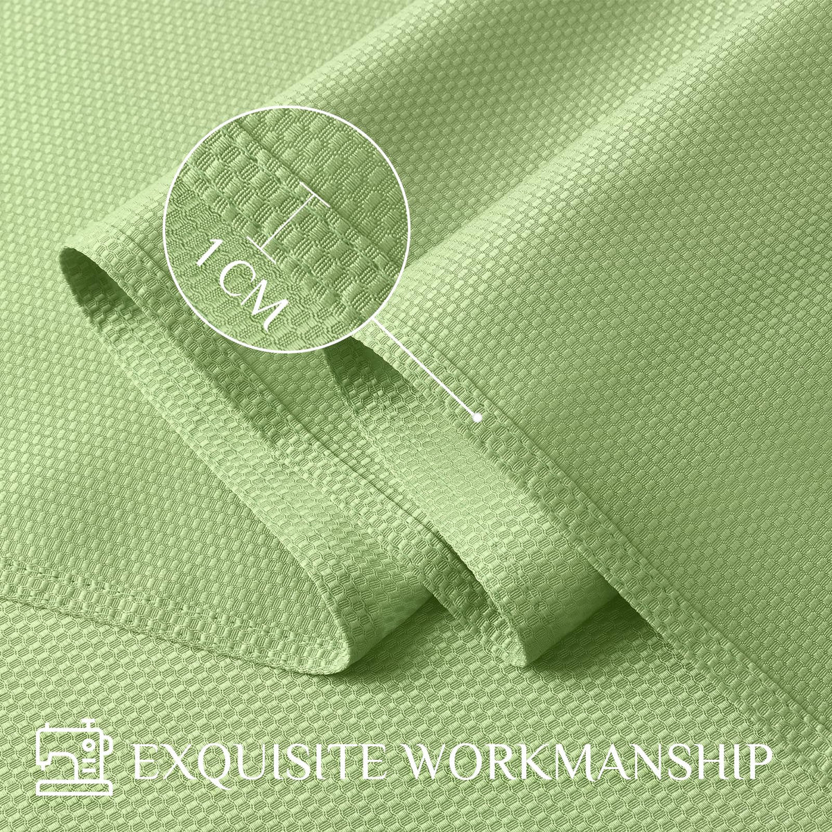 Softalker Sage Green Tablecloth Rectangle, Jacquard Weaved Texture Pattern Spring Tablecloth, Waterproof Wrinkle Free Washable Table Cloth for Outdoor Party Dinner - 52 x 70 Inch
