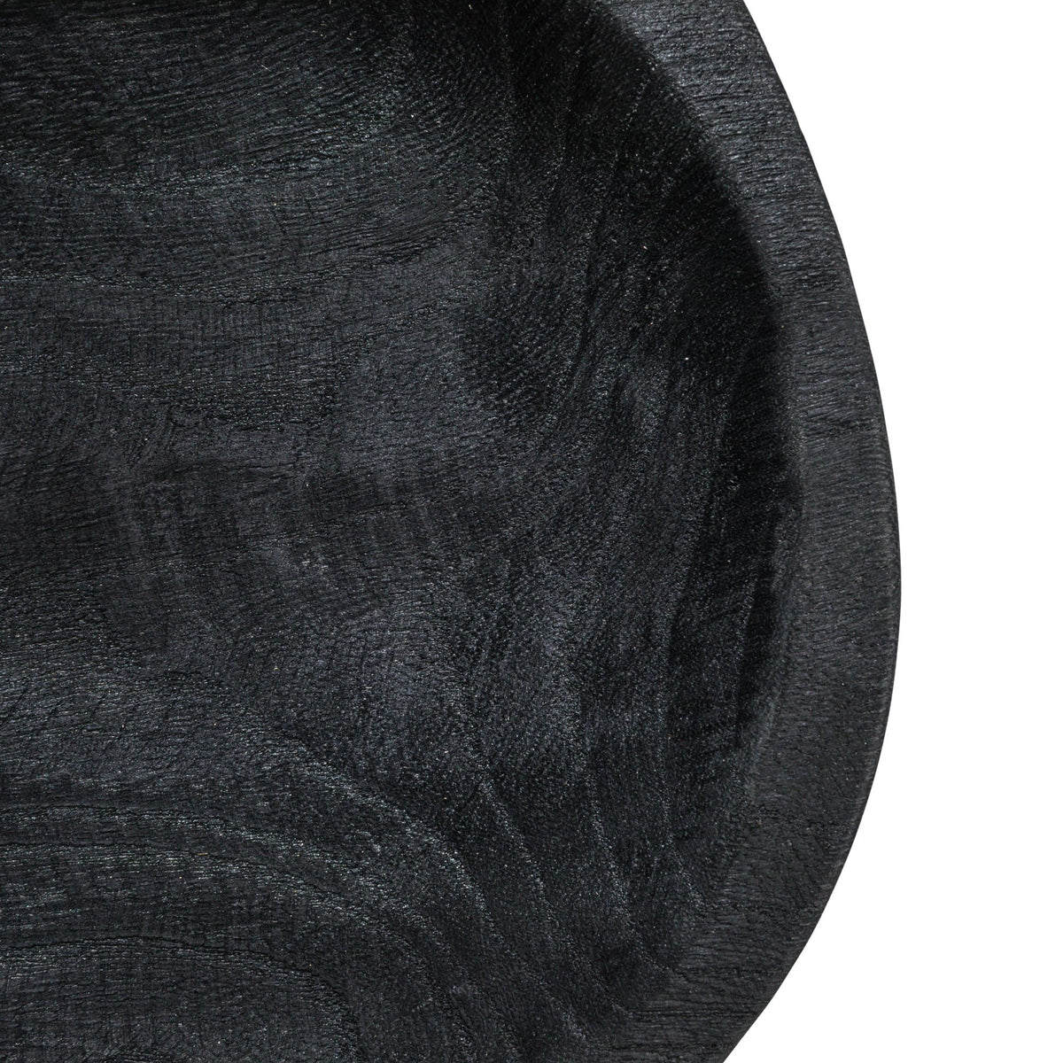 Bloomingville Hand-Carved Paulownia Wood Bowl, Black