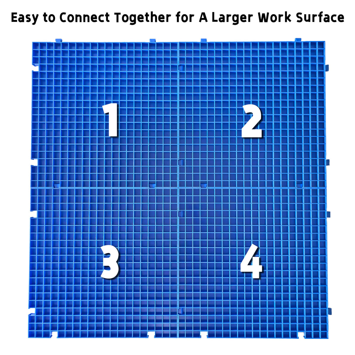 Stained Glass Cutting Mat, Solid Bottom Plastic Grid, Blue, 1 Pack
