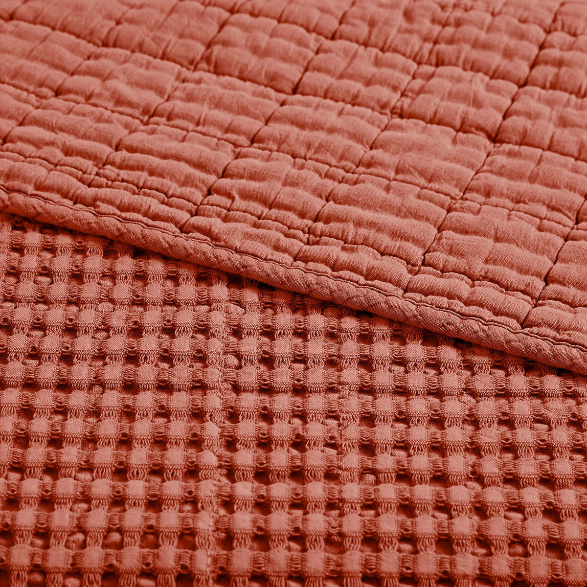 Levtex Home - Mills Waffle - Throw - Adobe Cotton Waffle - Throw Size 50 x 60in.