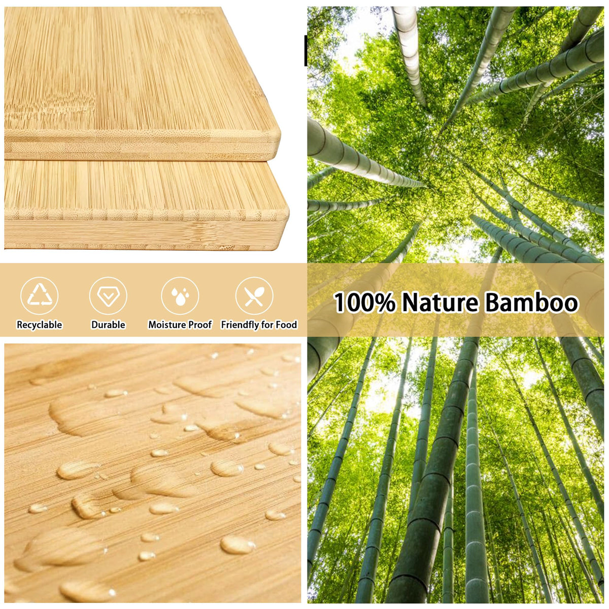 EQEY Bamboo Bread Box for Kitchen Countertop,Large Bread Storage Container with window,Modern Bread Storage Bin for Homemade Bread Organizer (Single Layer)