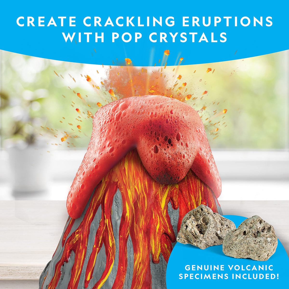 National Geographic Jumbo Volcano Science Kit - 18" Giant Volcano with Multiple Eruptions, Science Experiments, Science Fair Projects