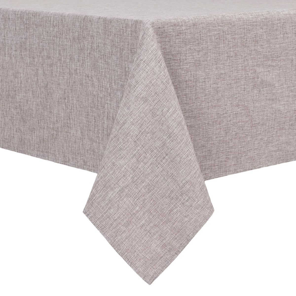 Hiasan Faux Linen Rectangle Tablecloth - Wrinkle and Stain Resistant Washable Table Cloth for Kitchen Dining Room Holiday Table Cover for Party Dinner, Stone, 52 x 70 Inch