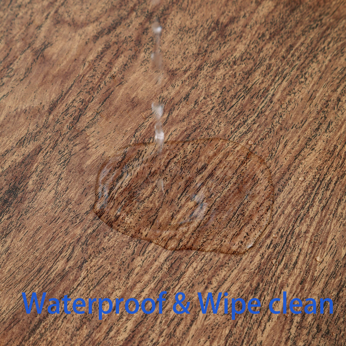 Walrus Heavy Duty Vinyl Tablecloth with Flannel Backing Waterproof Oil-Proof Plastic Table Cloth Stain-Resistant Wipeable Rectangle or Square Table Cover for Indoor and Outdoor (Wood, 54X54 Inch)